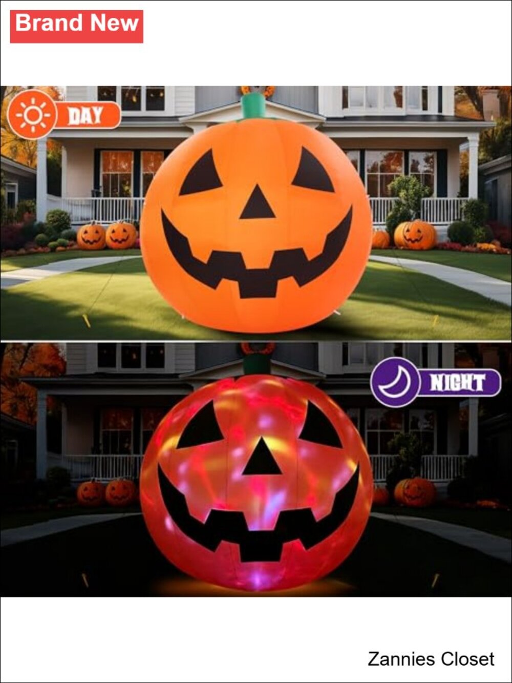 👻 ZPISF 10 FT Halloween Inflatables Giant Pumpkin Outdoor Decorations